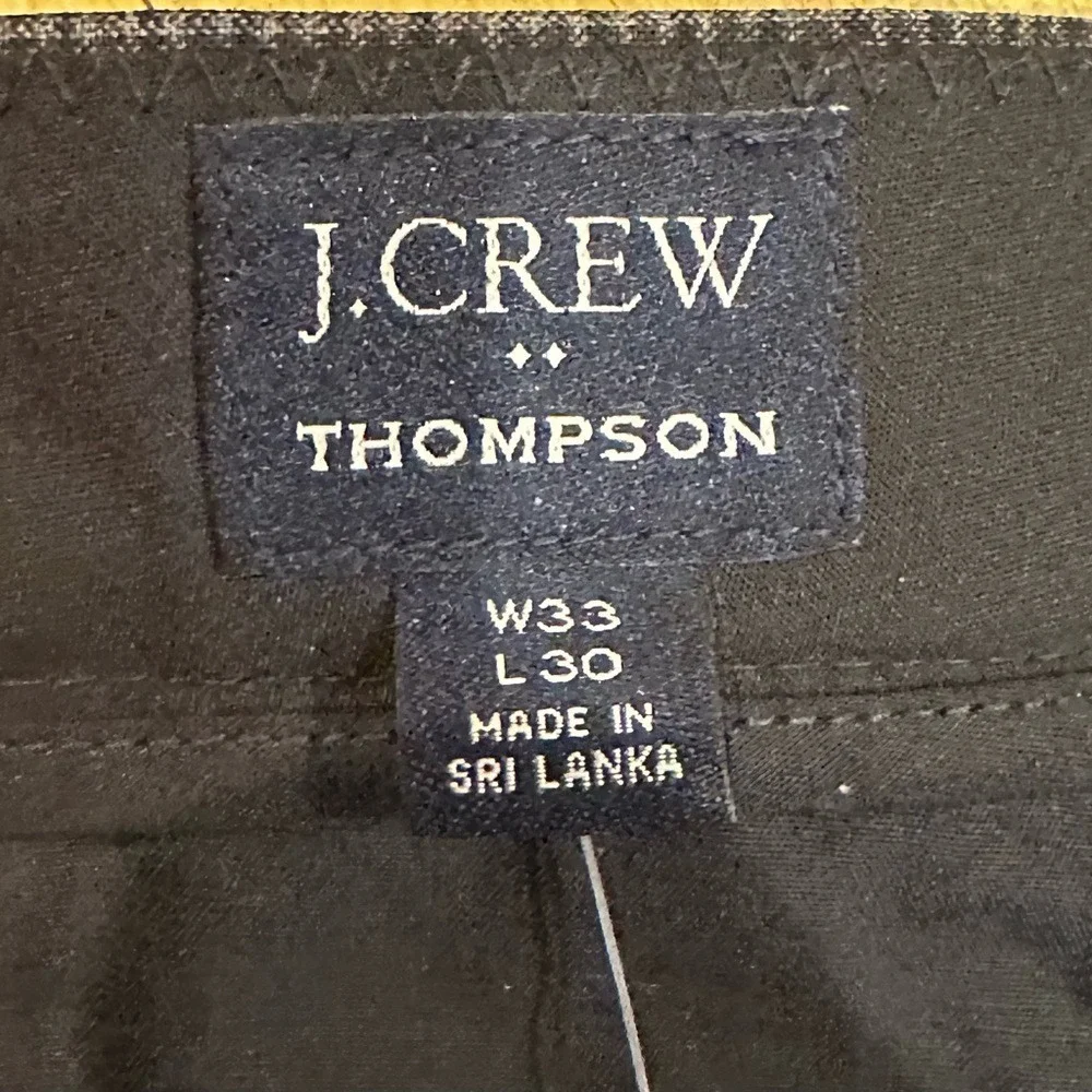 J.Crew Thompson Four Season Tapered Pants Grey Brown Check 33x30 AP879 NWT